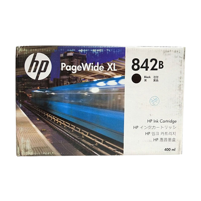 惠普HP原装842B黑色墨盒粉盒适用 PageWide8000XM XL8000高速机绘图仪墨水 775ml