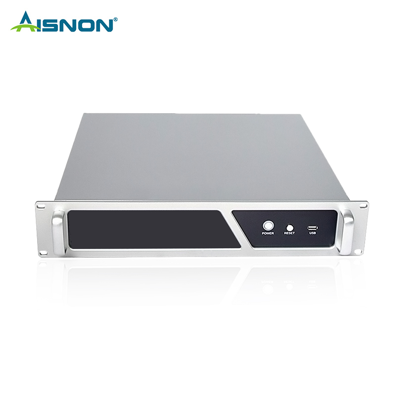 AISNON 无纸化智能控制主机 会议系统后台管理控制主机 多功能服务器终端 中控矩阵管理器 银色 ZJ-200H